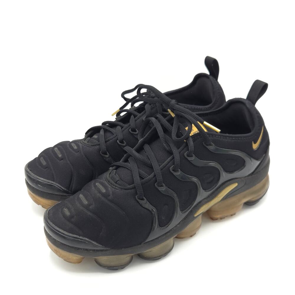 Nike Air VaporMax Plus Men's Black Metallic Gold CW7299-001 size 9